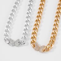 Hip-hop Diamond Butterfly Thick Short Necklace Wholesale Nihaojewelry main image 5