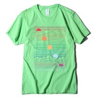 Casual Geometric Lines Round Neck Printing Short-sleeved Cotton T-shirt Wholesale Nihaojewelry main image 7