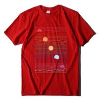 Lässige Geometrische Linien Rundhalsdruck Kurzarm-baumwoll-t-shirt Großhandel Nihaojewelry main image 14