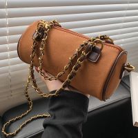Retro Frosted Solid Color Double Chain Bag Wholesale Nihaojewelry main image 6