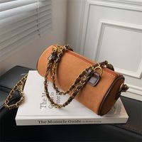 Retro Frosted Solid Color Double Chain Bag Wholesale Nihaojewelry main image 4