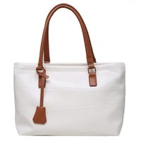 Fashion Stone Pattern Large-capacity Solid Color Soft Leather Handbag Wholesale Nihaojewelry main image 6