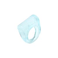 Simple Geometric Transparent Resin Ring Wholesale sku image 2