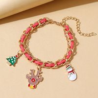 Christmas Series Trend Creative Deer Head Pendent Bracelet Wholesale Nihaojewelry sku image 1