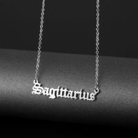 Fashion Twelve Constellation Titanium Steel Necklace Wholesale sku image 7