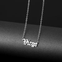 Fashion Twelve Constellation Titanium Steel Necklace Wholesale sku image 8