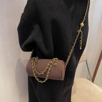 Retro Frosted Solid Color Double Chain Bag Wholesale Nihaojewelry sku image 3