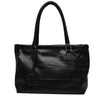 Fashion Stone Pattern Large-capacity Solid Color Soft Leather Handbag Wholesale Nihaojewelry sku image 1