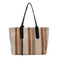 Fashion Large-capacity One-shoulder Contrast Color Striped Underarm Tote Handbags Wholesale Nihaojewelry sku image 2