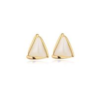 Simple Triangle Opal Earrings Wholesale Nihaojewelry main image 6