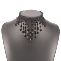 Simple Lace Imitation Crystal Tassel Necklace Wholesale Nihaojewelry sku image 1