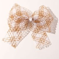 Contrast Color Mesh Bow Hairpin Wholesale Nihaojewelry main image 3