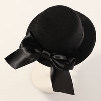 Children's Black Bow Top Hat Wholesale Nihaojewelry sku image 1