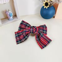 Korean Version Of The College Style High-end Plaid Fabric Hairpin Wild Cute Soft Sister Bow Hairpin Jk Uniform Accessories Female sku image 1