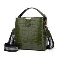 Fashion Texture Crocodile Pattern Patent Leather Handbag sku image 2