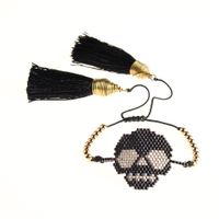 Halloween Ethnic Colored Skull Head Miyuki Bead Woven Bracelet Wholesale Nihaojewelry sku image 11