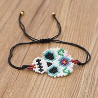 Halloween Ethnic Colored Skull Head Miyuki Bead Woven Bracelet Wholesale Nihaojewelry sku image 6