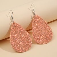 Christmas Leather Pu Sequined Water Drop Earrings Wholesale Nihaojewelry main image 6
