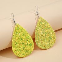 Christmas Leather Pu Sequined Water Drop Earrings Wholesale Nihaojewelry main image 4