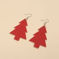 New Christmas Lychee Pattern Double-sided Printing Pu Earrings Wholesale Nihaojewelry main image 3
