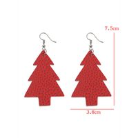 New Christmas Lychee Pattern Double-sided Printing Pu Earrings Wholesale Nihaojewelry main image 5