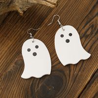 Cross-border Independent Station Halloween Earrings Personality Pumpkin Ghost Hat Leather Earrings Halloween Ornaments main image 5