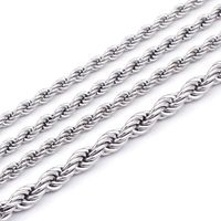 Retro Multi-size Twisted Rope Stainless Steel Necklace Wholesale Nihaojewelry main image 1