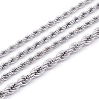 Retro Multi-size Twisted Rope Stainless Steel Necklace Wholesale Nihaojewelry main image 2