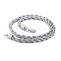 Retro Multi-size Twisted Rope Stainless Steel Necklace Wholesale Nihaojewelry main image 3