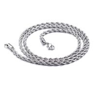 Retro Multi-size Twisted Rope Stainless Steel Necklace Wholesale Nihaojewelry main image 4