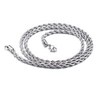 Retro Multi-size Twisted Rope Stainless Steel Necklace Wholesale Nihaojewelry main image 5