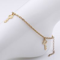 Stainless Steel Fashion Key Pendant Anklet Wholesale Jewelry Nihaojewelry main image 4