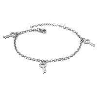 Stainless Steel Fashion Key Pendant Anklet Wholesale Jewelry Nihaojewelry main image 6