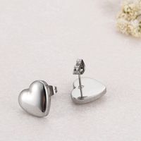 Heart Necklace Couple's Earrings Fashion Titanium Steel Women's Necklace Clavicle Necklace And Earrings Suite Factory Wholesale main image 3