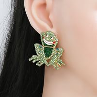 Fashion Animal Frog Diamond Earrings Wholesale Jewelry Nihaojewelry main image 3