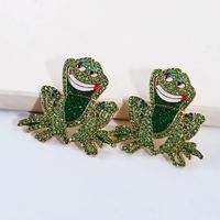 Fashion Animal Frog Diamond Earrings Wholesale Jewelry Nihaojewelry main image 5
