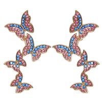 Korean Style Diamond Butterfly Earrings Wholesale Jewelry Nihaojewelry main image 1