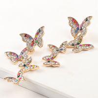 Korean Style Diamond Butterfly Earrings Wholesale Jewelry Nihaojewelry main image 4