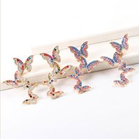 Korean Style Diamond Butterfly Earrings Wholesale Jewelry Nihaojewelry main image 3