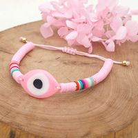 Ethnic Style Retro Color Matching Color Resin Eyes 6mm Color Mixing Polymer Clay Bracelet Bohemian Personalized Bracelet Women main image 5