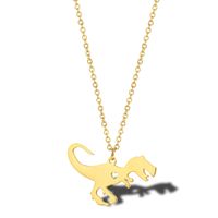 304 Stainless Steel 18K Gold Plated Fashion Plating Dinosaur Necklace main image 1