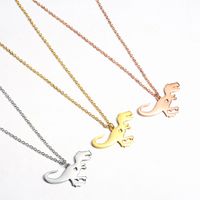 304 Stainless Steel 18K Gold Plated Fashion Plating Dinosaur Necklace main image 4