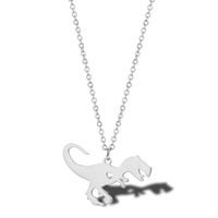 304 Stainless Steel 18K Gold Plated Fashion Plating Dinosaur Necklace main image 6