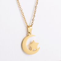 Simple Moon Star Clavicle Chain Earrings Set Wholesale Nihaojewelry main image 3