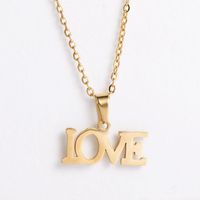 Simple Letters Clavicle Chain Earrings Set Wholesale Nihaojewelry main image 3