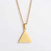 Titanium Steel Electroplating 18k Gold Triangle Glossy Pendant Jewelry Set Wholesale Nihaojewelry main image 1