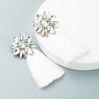 Bohemian Glass Flower Long Color Tassel Earrings Wholesale Nihaojewelry main image 5