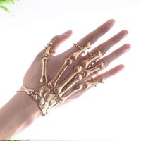 Halloween Exaggerated Metal Skull Ghost Claw Linking Finger Bracelet Wholesale Jewelry Nihaojewelry main image 4