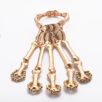 Halloween Exaggerated Metal Skull Ghost Claw Linking Finger Bracelet Wholesale Jewelry Nihaojewelry main image 6