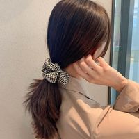 Cute Houndstooth Printed Folds Hair Scrunchies Set Wholesale Nihaojewelry main image 4